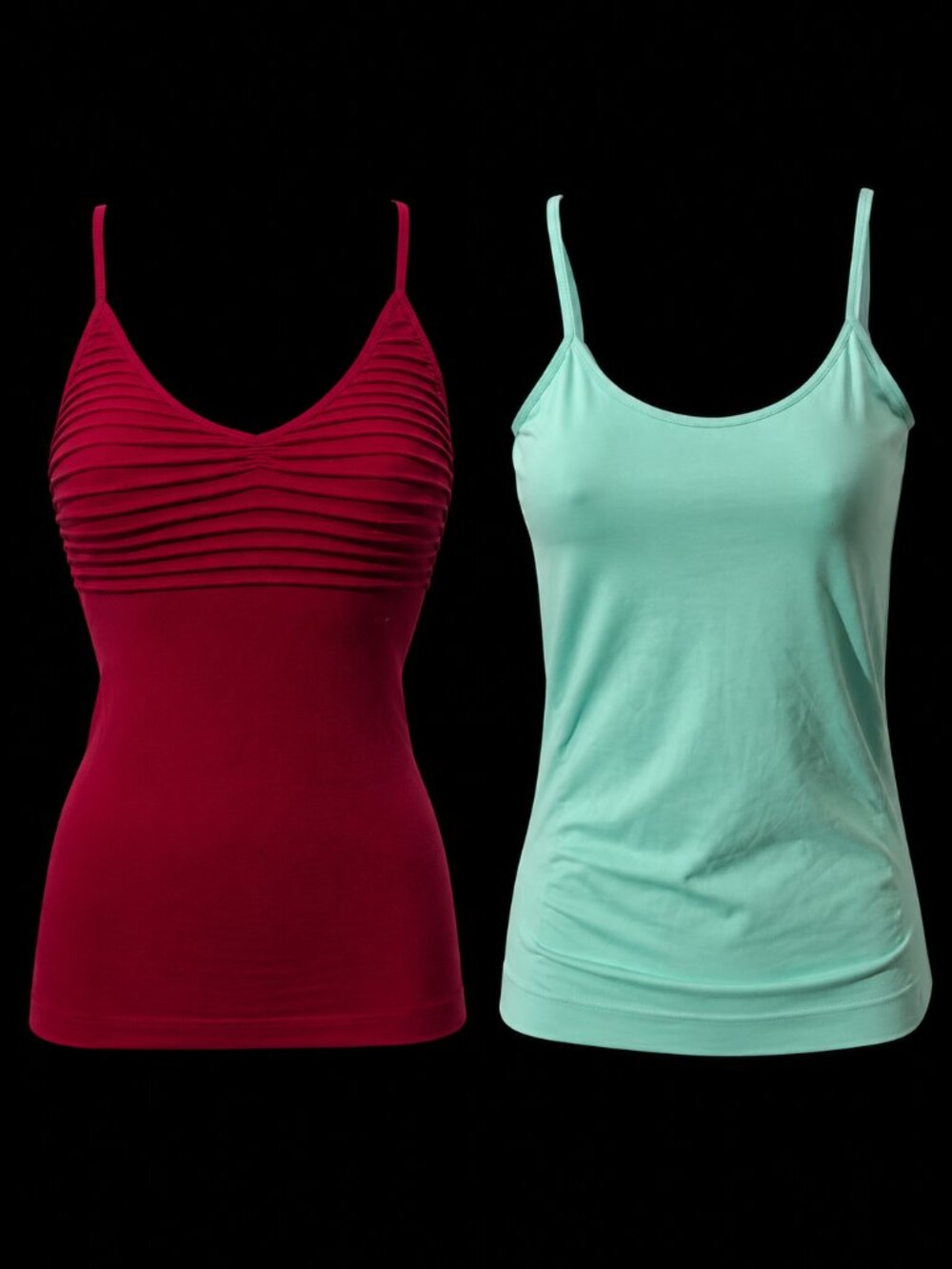 2 Women's Cami Shirts, One Size